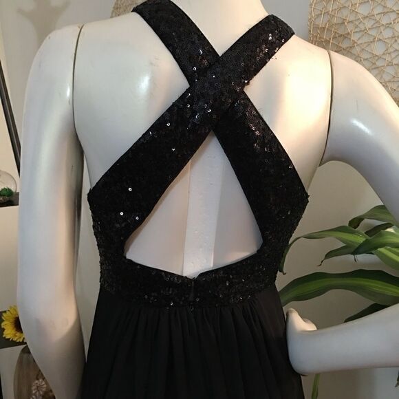 New! Calvin Klein sequin crossback chiffon maxi - Picture 6 of 11